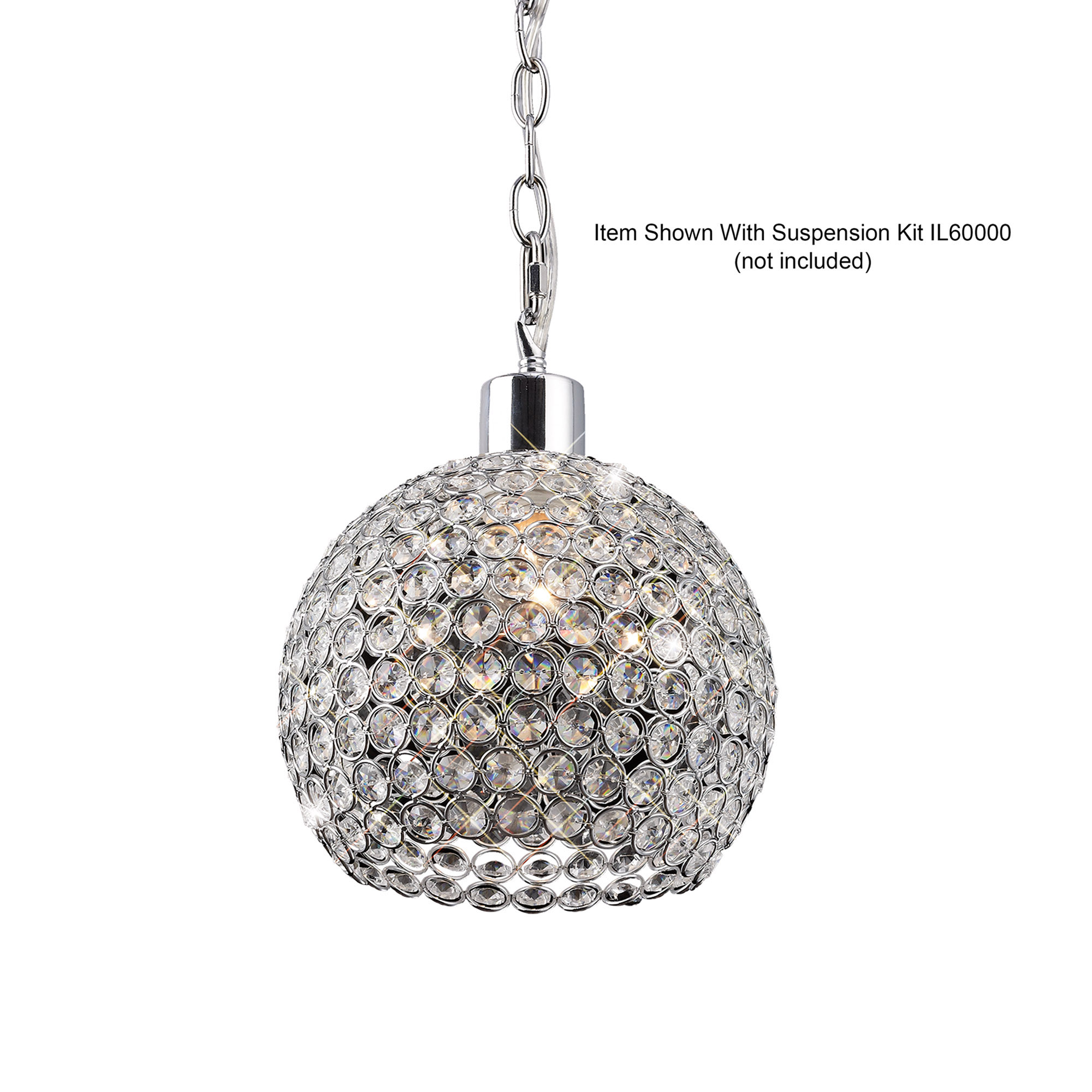 IL60007  Kudo Crystal Ball Non-Electric SHADE ONLY